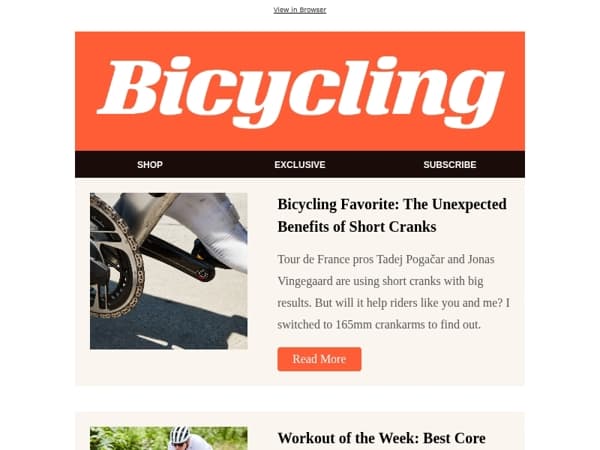 Bicycling Favorite: The Unexpected Benefits of Short Cranks