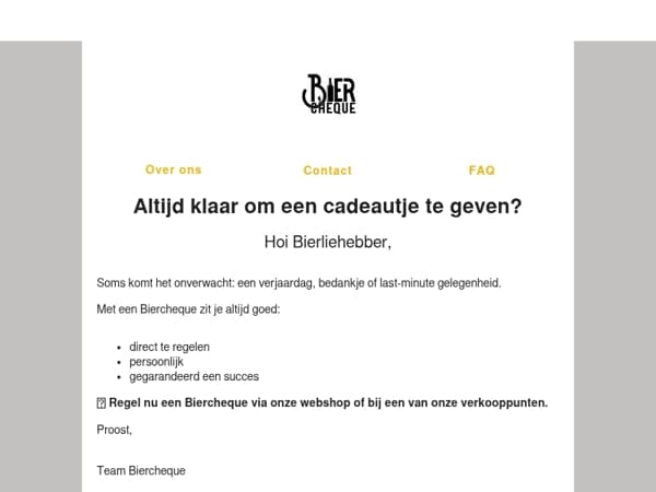 Altijd een goed cadeau bij de hand 🍺