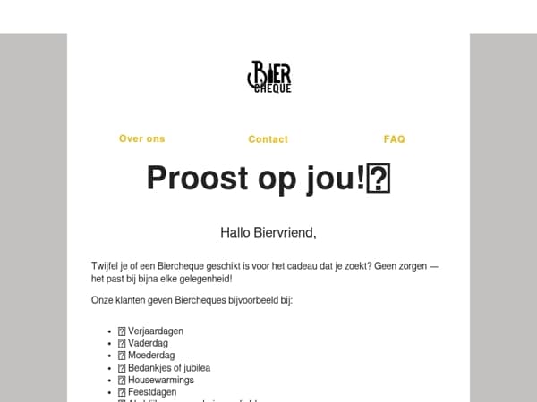 “Wanneer is een Biercheque het perfecte cadeau?”