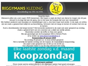 Koopzondag 26-01/ OPGELICHT?!/ Gratis verzenden via webshop