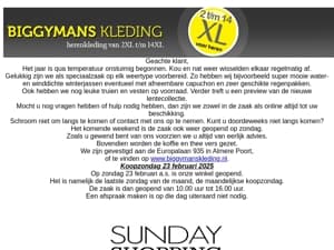 Koopzondag 23-02/ Sneakpreview lente en zomer 2025/ Tijdelijk geen prive afspraken