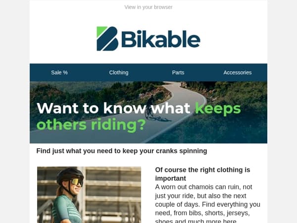 Check out the most popular items right now 🚴‍♂️