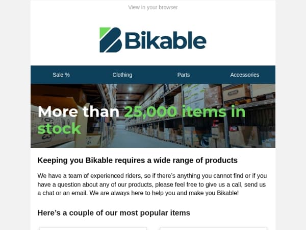 🚚  More than 25.000 items in stock - ready for fast delivery