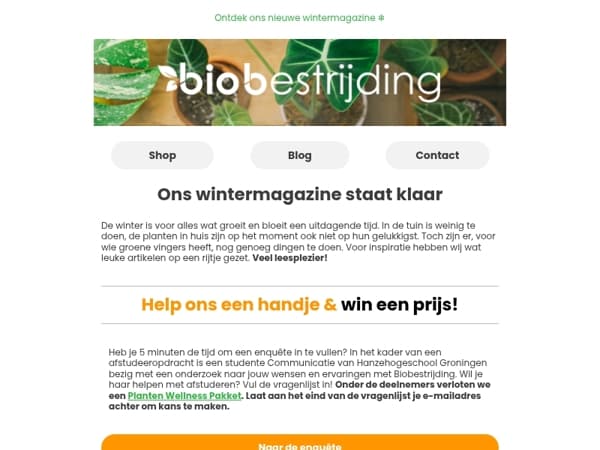 ❄️ Het Biobestrijding wintermagazine staat klaar!