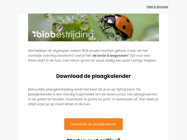 Voorjaar in de tuin 🐞 Tips & nieuws!
