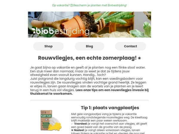 Op vakantie? Vergeet je planten niet! ☀️🌿