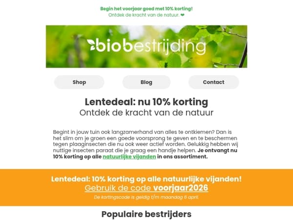 ☘️ Lentedeal: nu 10% korting 