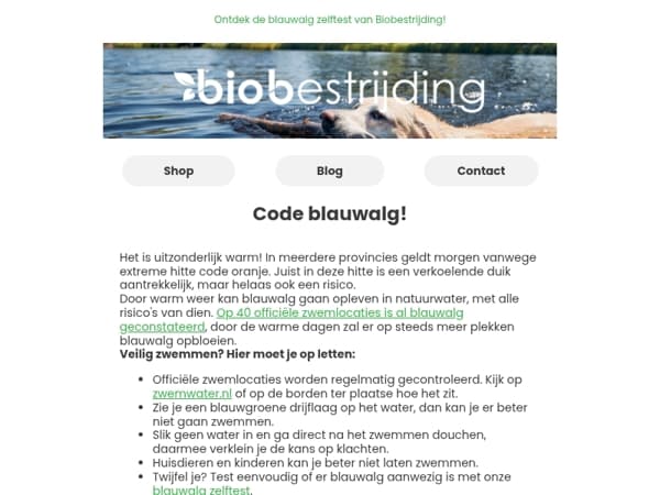 Hitte? 🥵 Blauwalg! 🌊