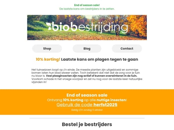 ⚠️ Laatste kans om plagen te voorkomen!