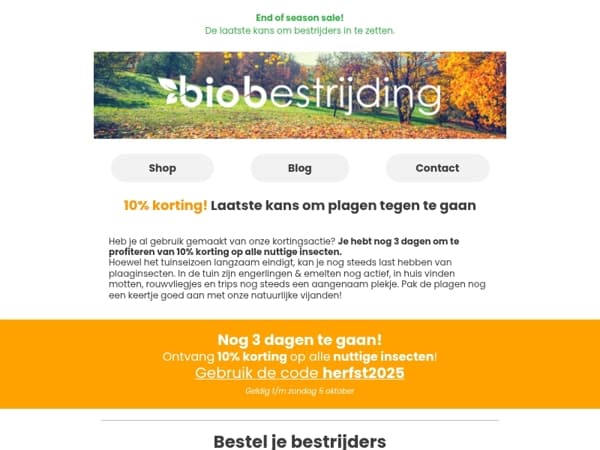 Najaarssale 🍁 Nog 3 dagen korting!