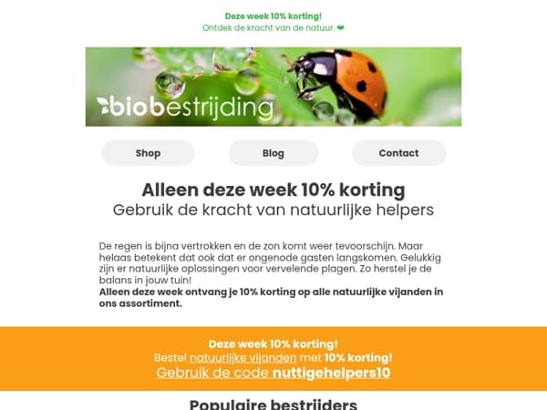 🍀Bestel deze week met 10% korting! 🐛