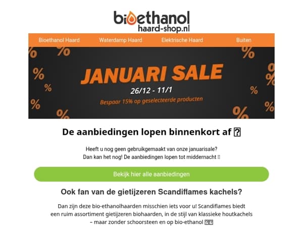 Laatste kans: Onze januari-sale loopt af ⏳🔥