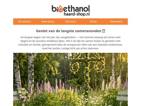 Geniet van de langste dagen van het jaar in warmte en sfeer!