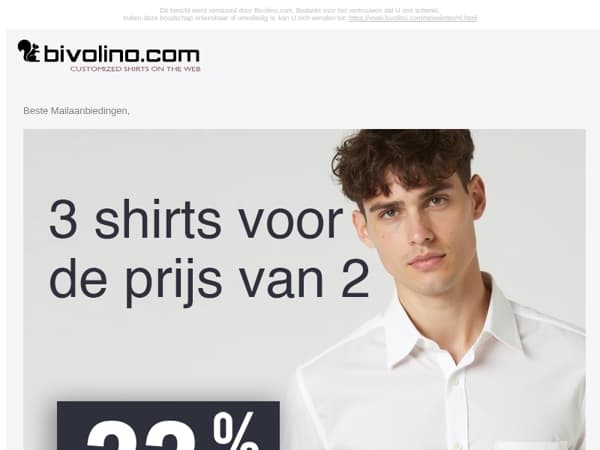 BLACK FRIDAY - 3for2 - Drie overhemden voor de prijs van twee