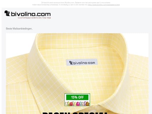 Laatste Oproep: "Pasen"  Special: 15% korting op bestelling 🐣✨