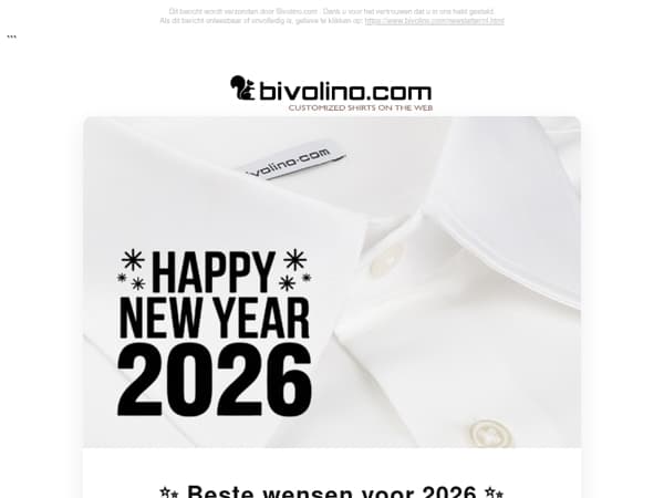 Beste wensen voor het nieuwe jaar 2026