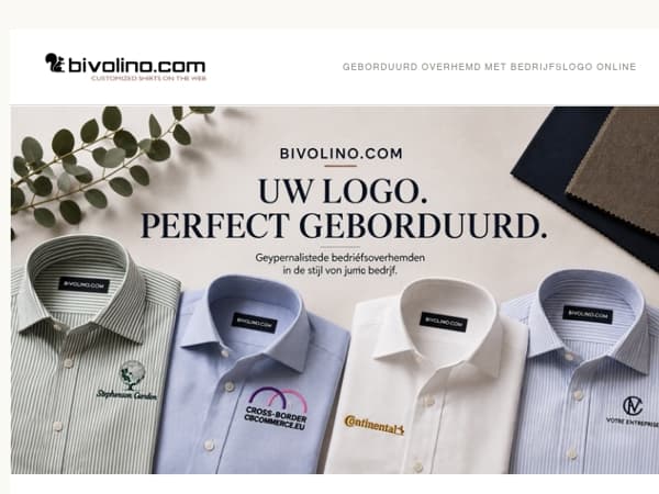 NIEUW - CORPORATE BUSINESS OVERHEMDEN MET BEDRIJFSLOGO