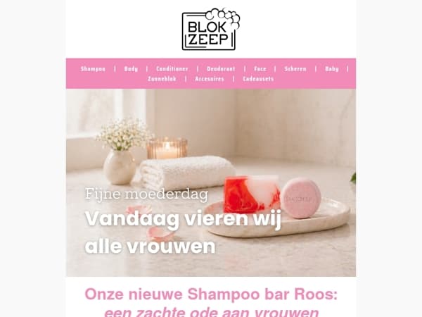 Vandaag vieren wij alle vrouwen met onze nieuwe Shampoo Bar Roos 🌸