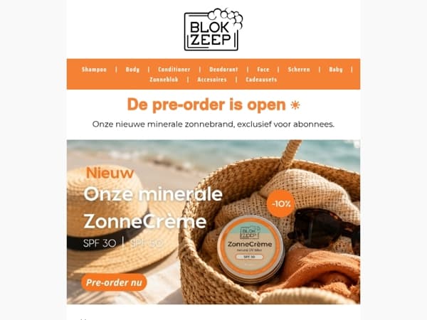Onze nieuwe zonnebrand is nu te bestellen ☀️