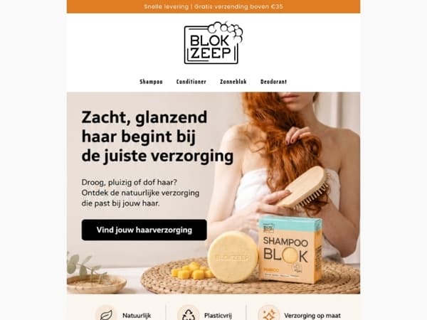 Natuurlijk zacht en verzorgd haar 🧡🌿