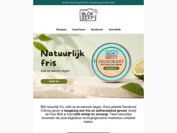 Natuurlijk fris, ook op warme dagen ☀️