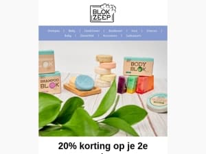 20% korting op je 2e product – Alleen deze week!