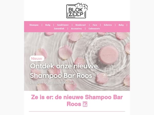 Nieuw: Shampoo Bar Roos + Cadeauset voor Moederdag 🌹