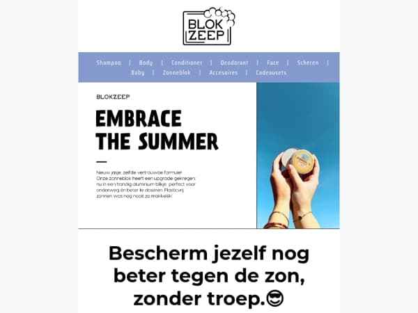 Beschermen tegen de zon, zonder troep?