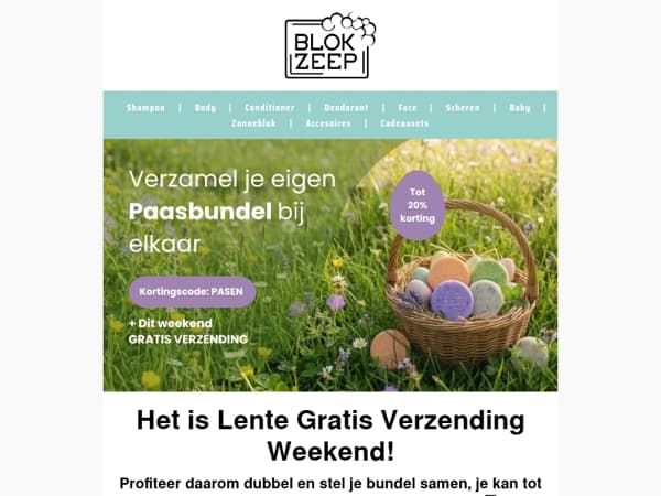 🌷 Lentekriebels! Dit hele weekend GRATIS verzending