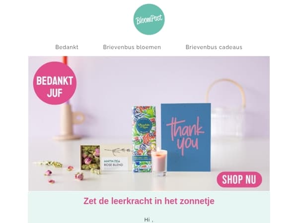 Bedankt juffen en meesters! 🙏