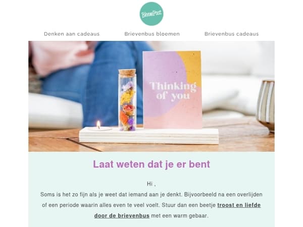 Laat weten dat je aan iemand denkt 💭