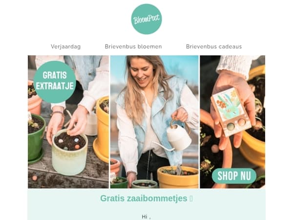 Alsjeblieft, gratis zaaibommetjes