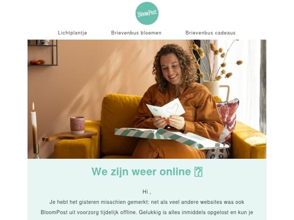 We zijn weer online! 10% korting