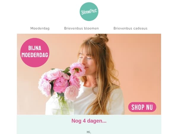Reminder: over 4 dagen is het Moederdag
