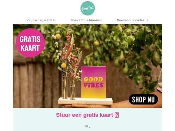 Mis het niet: gratis kaart 💌