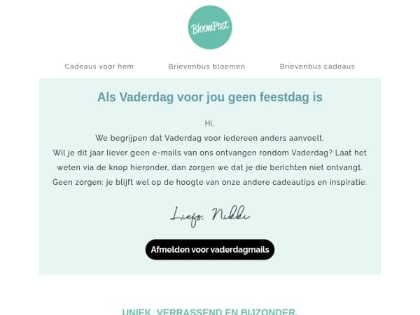  Liever geen vaderdagmails?