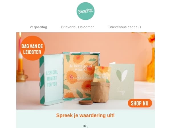 Dag van de Leidster - bestel nu je bedankcadeautje