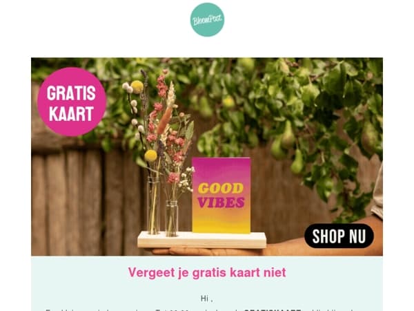 💌 Laatste kans: gratis kaart tot 00.00 uur 
