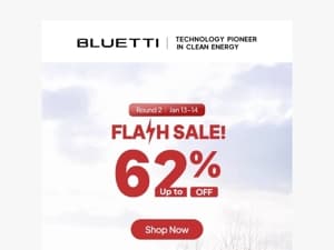 🔥 62% OFF! Round 2 Flash Deals Are Here! 🛍️