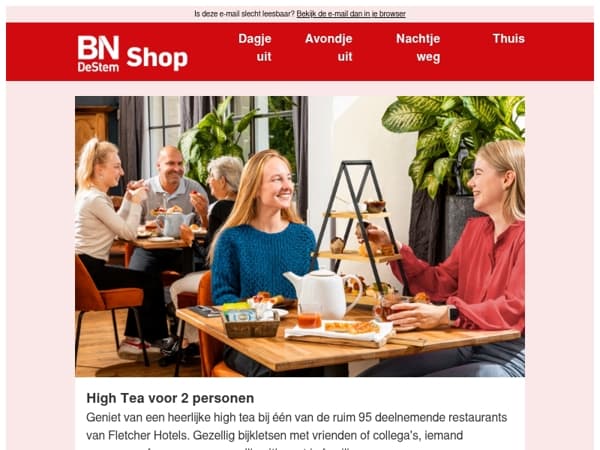 Geniet samen van een heerlijke high tea