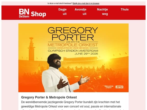 Geniet van een exclusief concert van Gregory Porter