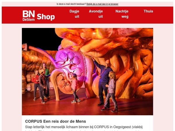 Stap het menselijk lichaam binnen