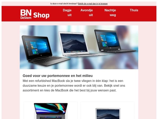 Scoor een refurbished MacBook Air of Pro