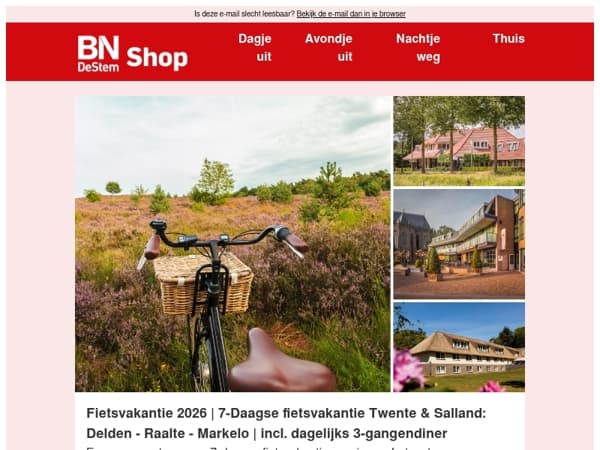 Geniet al fietsend van de Twentse landerijen