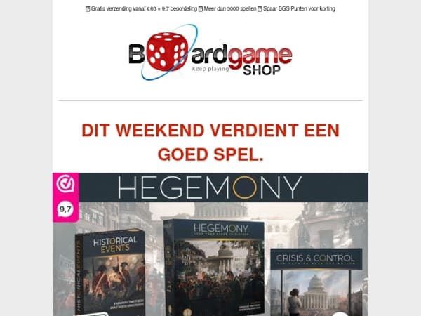 Dit weekend verdient een goed spel