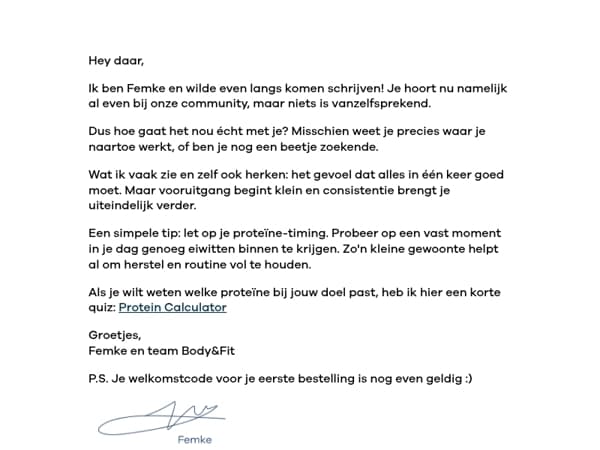 Subject line: Hoe gaat het nou écht met je, daar?
