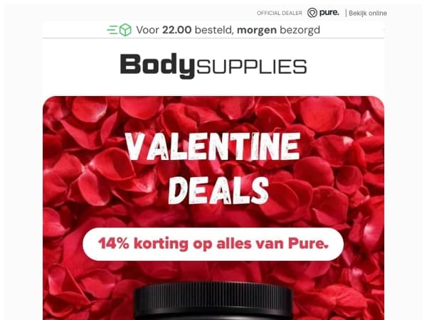 ❤️ 𝗩𝗮𝗹𝗲𝗻𝘁𝗶𝗷𝗻𝘀𝗱𝗲𝗮𝗹: 𝟭𝟰% 𝗸𝗼𝗿𝘁𝗶𝗻𝗴 𝗼𝗽 𝘃𝗲𝗲𝗹 𝗽𝗿𝗼𝗱𝘂𝗰𝘁𝗲𝗻!