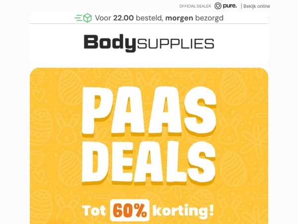 𝗣𝗮𝗮𝘀𝗱𝗲𝗮𝗹𝘀 𝘁𝗼𝘁 𝟲𝟬% 𝗸𝗼𝗿𝘁𝗶𝗻𝗴! 🐰