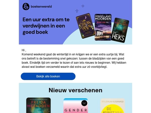 Een extra uur om te lezen. 📚