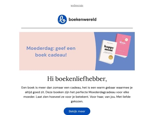 Moederdag: geef een boek cadeau!